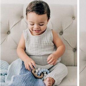 Beba bean muslin coco onesie NWT 9-12 months